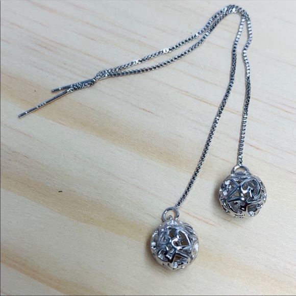 Sterling Silver 925 Pendant Earrings - Picture 2 of 4